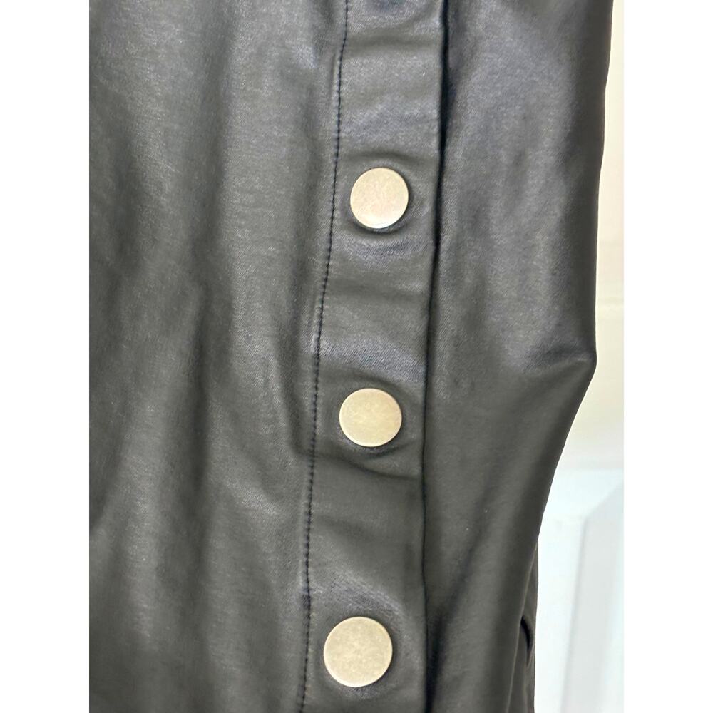 Wild Fable Small Black Vegan Faux Leather Jumper Mini Dress Academia Moto Casual - Picture 5 of 7